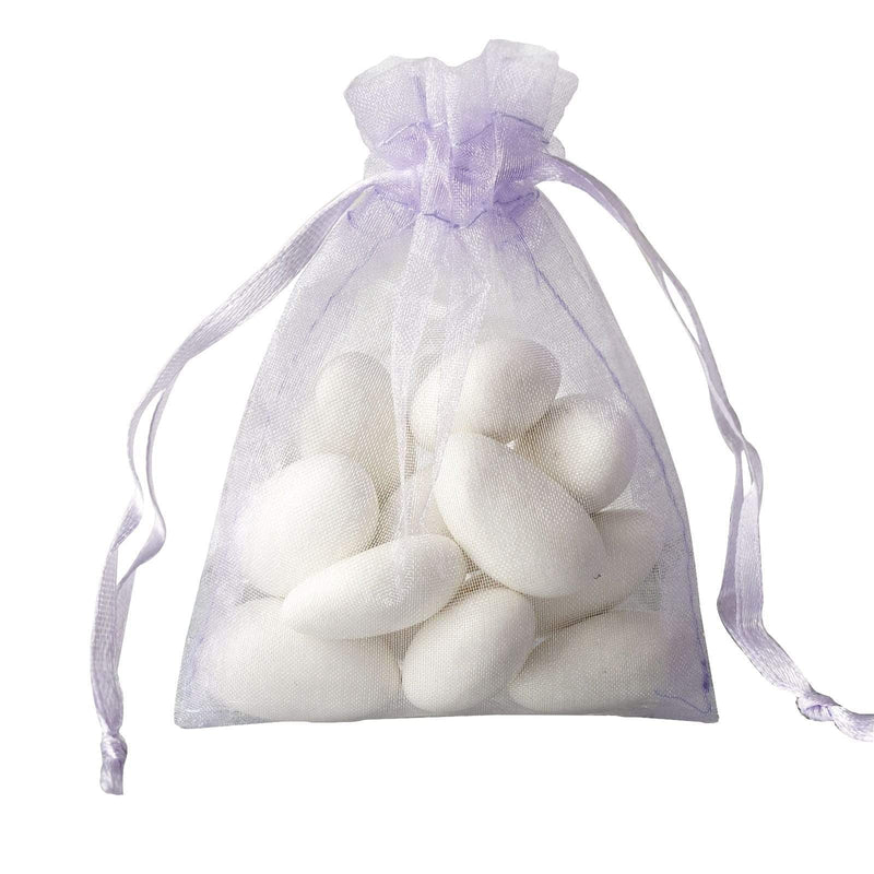 10 pcs 3x4" Sheer Organza Bags with Pull String BAG_3x4_LAV