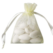 10 pcs 3x4" Sheer Organza Bags with Pull String BAG_3x4_YEL