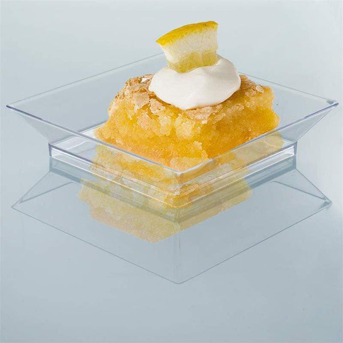 10 pcs 4" Clear Square Dessert Plates - Disposable Tableware PLST_PLA0070_CLR