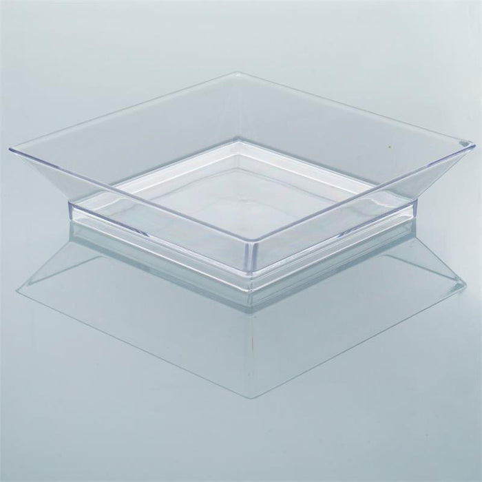 10 pcs 4" Clear Square Dessert Plates - Disposable Tableware PLST_PLA0070_CLR