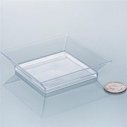 10 pcs 4" Clear Square Dessert Plates - Disposable Tableware PLST_PLA0070_CLR