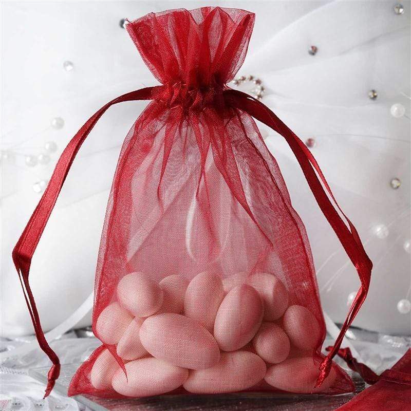 10 pcs 4x6" Sheer Organza Bags with Pull String