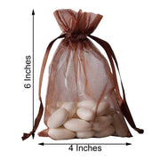 10 pcs 4x6" Sheer Organza Bags with Pull String