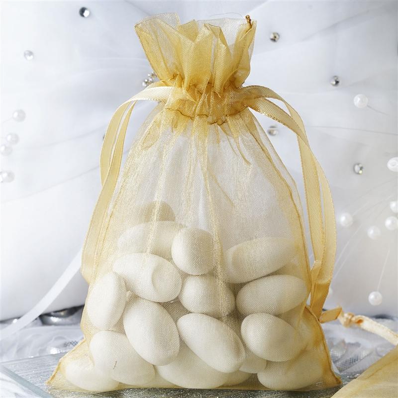 10 pcs 4x6" Sheer Organza Bags with Pull String