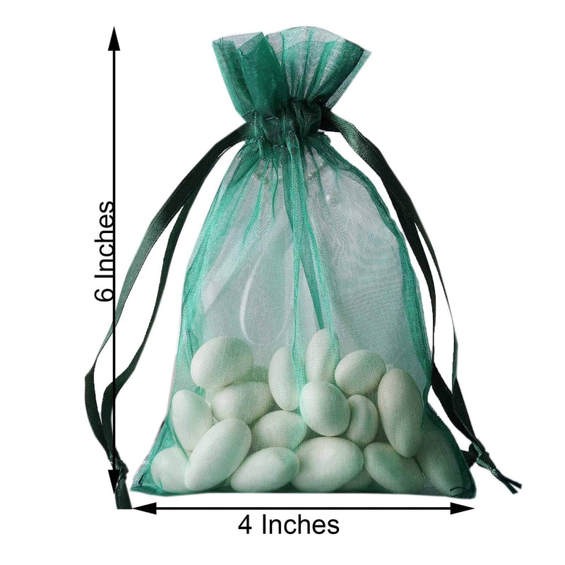 10 pcs 4x6" Sheer Organza Bags with Pull String