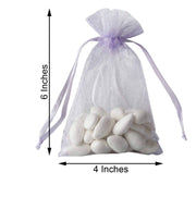 10 pcs 4x6" Sheer Organza Bags with Pull String