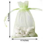 10 pcs 4x6" Sheer Organza Bags with Pull String