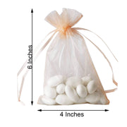 10 pcs 4x6" Sheer Organza Bags with Pull String