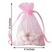 10 pcs 4x6" Sheer Organza Bags with Pull String