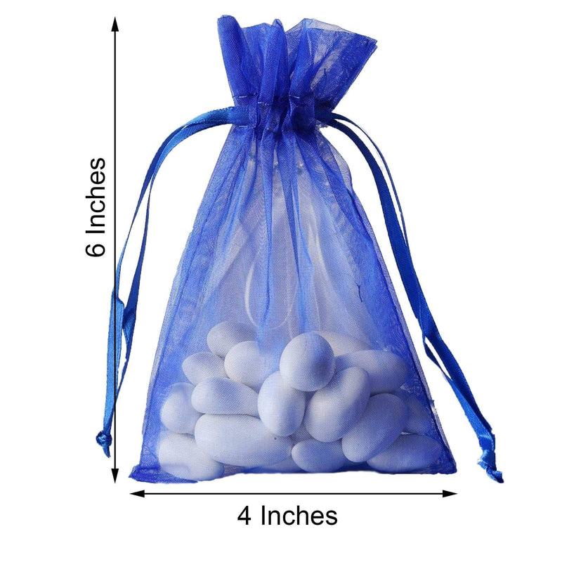 10 pcs 4x6" Sheer Organza Bags with Pull String