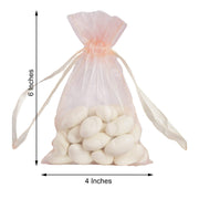 10 pcs 4x6" Sheer Organza Bags with Pull String
