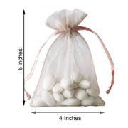 10 pcs 4x6" Sheer Organza Bags with Pull String