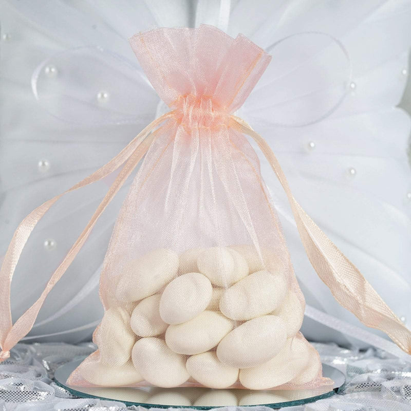 10 pcs 4x6" Sheer Organza Bags with Pull String