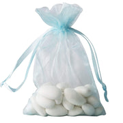 10 pcs 4x6" Sheer Organza Bags with Pull String BAG_4X6_BLUE