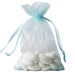 10 pcs 4x6" Sheer Organza Bags with Pull String BAG_4X6_BLUE
