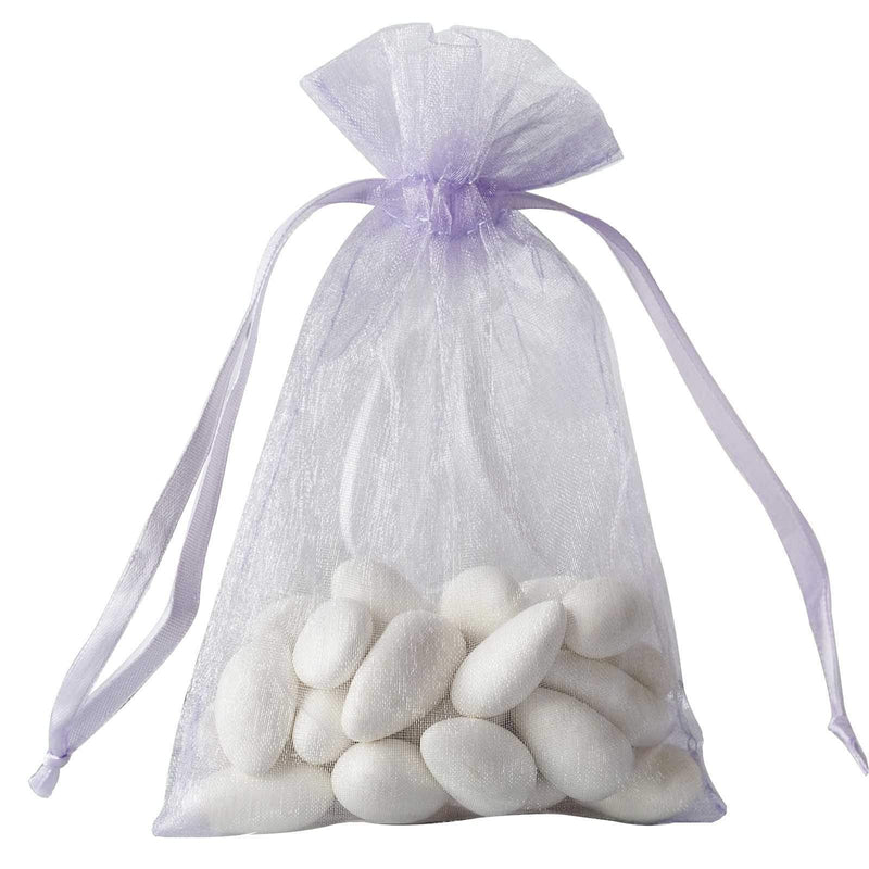 10 pcs 4x6" Sheer Organza Bags with Pull String BAG_4X6_LAV