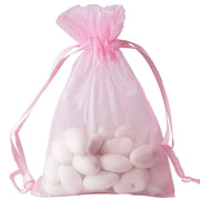 10 pcs 4x6" Sheer Organza Bags with Pull String BAG_4X6_PINK