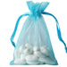 10 pcs 4x6" Sheer Organza Bags with Pull String BAG_4X6_TURQ
