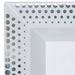 10 pcs 5 oz. White with Silver Dots Square Plastic Bowls - Disposable Tableware PLST_BO0027_WHTS