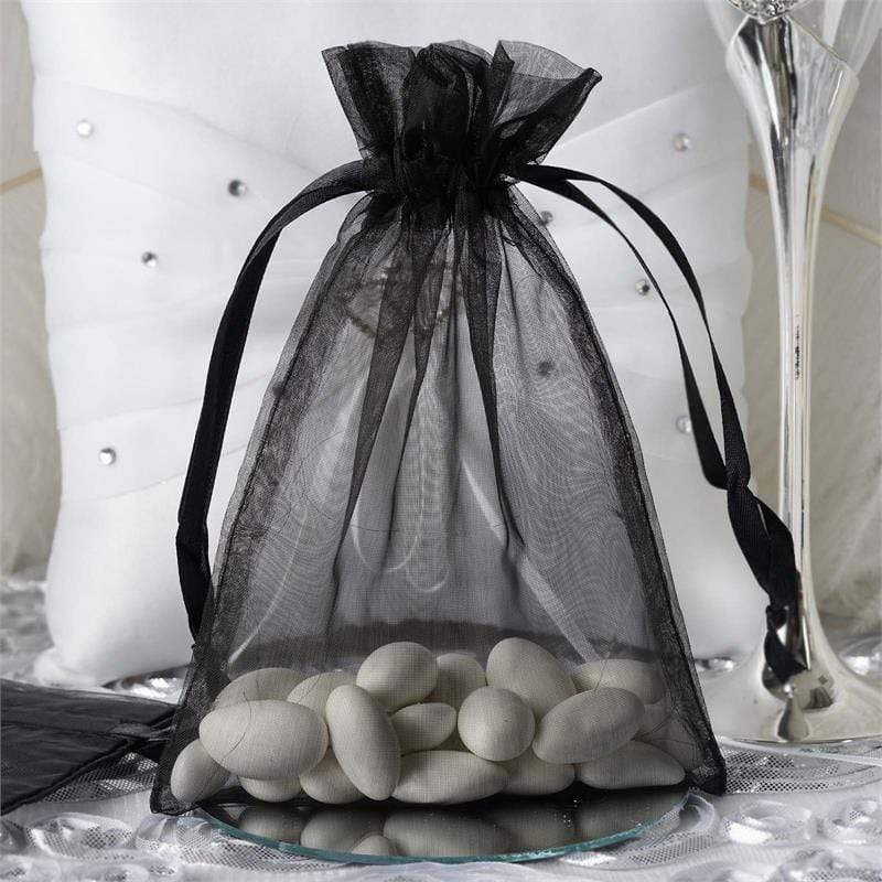 10 pcs 5x7" Sheer Organza Bags with Pull String