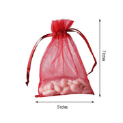 10 pcs 5x7" Sheer Organza Bags with Pull String