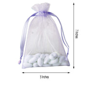 10 pcs 5x7" Sheer Organza Bags with Pull String