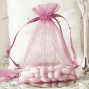 10 pcs 5x7" Sheer Organza Bags with Pull String