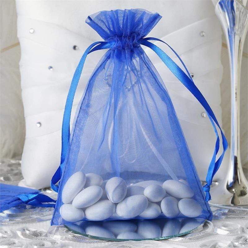 10 pcs 5x7" Sheer Organza Bags with Pull String