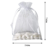 10 pcs 5x7" Sheer Organza Bags with Pull String