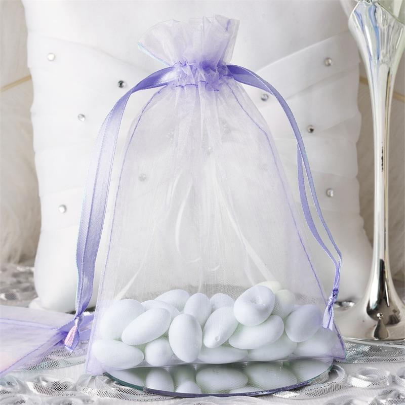 10 pcs 5x7" Sheer Organza Bags with Pull String