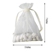 10 pcs 5x7" Sheer Organza Bags with Pull String