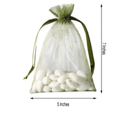 10 pcs 5x7" Sheer Organza Bags with Pull String