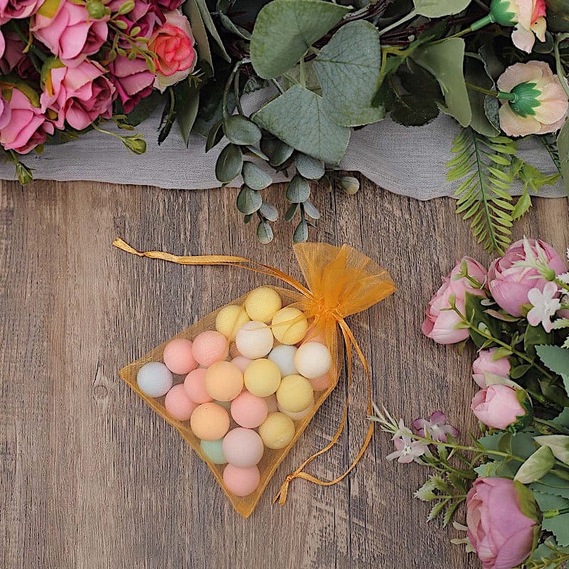 10 pcs 5x7" Sheer Organza Bags with Pull String