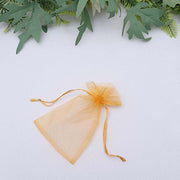 10 pcs 5x7" Sheer Organza Bags with Pull String