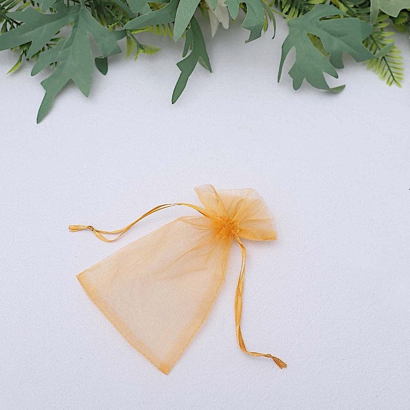 10 pcs 5x7" Sheer Organza Bags with Pull String