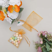10 pcs 5x7" Sheer Organza Bags with Pull String