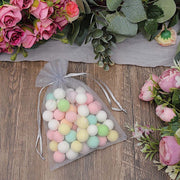 10 pcs 5x7" Sheer Organza Bags with Pull String