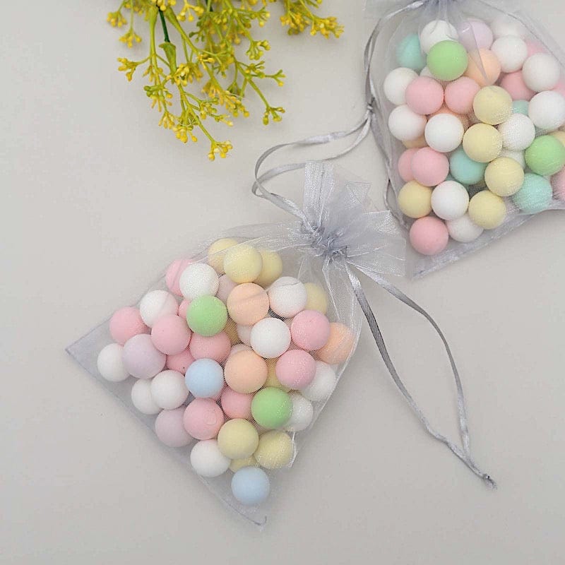 10 pcs 5x7" Sheer Organza Bags with Pull String