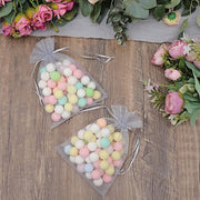 10 pcs 5x7" Sheer Organza Bags with Pull String