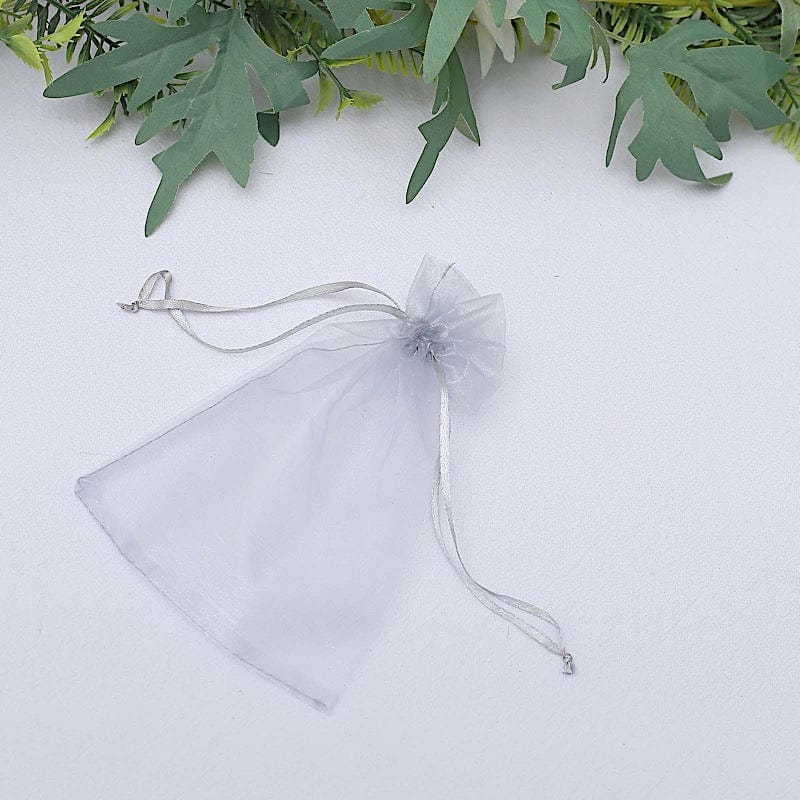 10 pcs 5x7" Sheer Organza Bags with Pull String