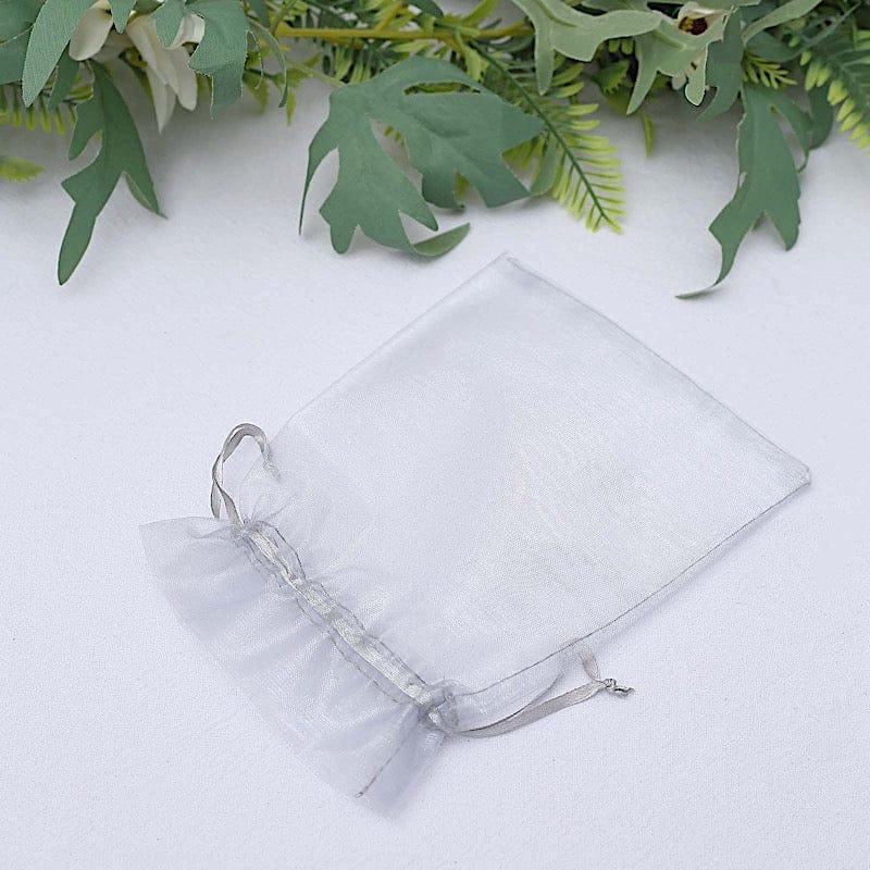 10 pcs 5x7" Sheer Organza Bags with Pull String