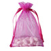 10 pcs 5x7" Sheer Organza Bags with Pull String BAG_5X7_FUSH