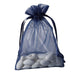 10 pcs 5x7" Sheer Organza Bags with Pull String BAG_5X7_NAVY