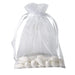 10 pcs 5x7" Sheer Organza Bags with Pull String BAG_5X7_WHT