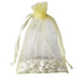 10 pcs 5x7" Sheer Organza Bags with Pull String BAG_5X7_YEL