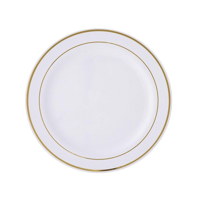 10 pcs Round Dessert Plates - Disposable Tableware