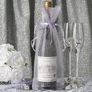 10 pcs 6x15" Sheer Organza Bags with Pull String