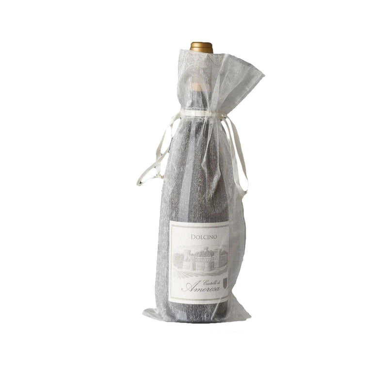 10 pcs 6x15" Sheer Organza Bags with Pull String BAG_6X15_IVR