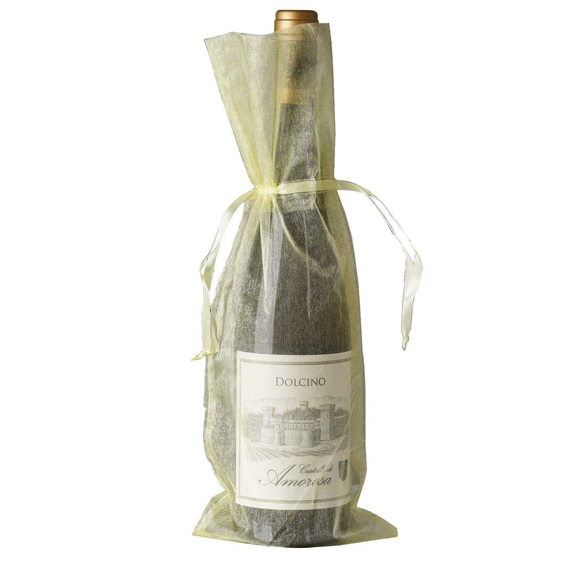 10 pcs 6x15" Sheer Organza Bags with Pull String BAG_6X15_YEL