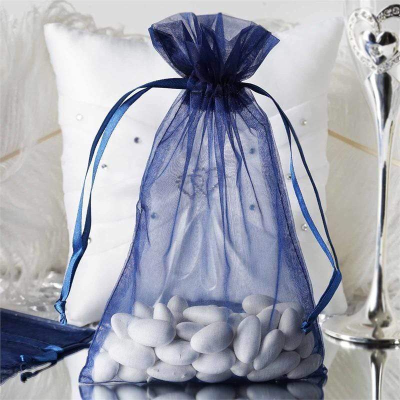 10 pcs 6x9" Sheer Organza Bags with Pull String